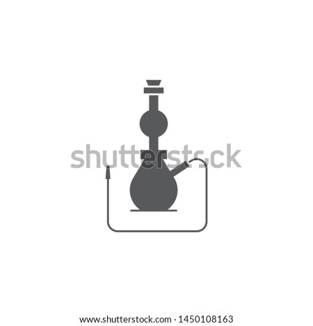 Shisha Pipe line vector icon, isolated on white background