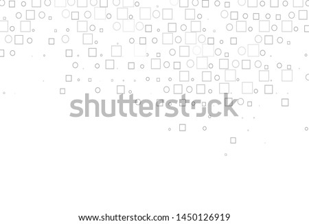 Light Silver, Gray vector backdrop with dots, spots, cubes. Colorful gradient with circles, rectangles on abstract backdrop. Completely new template for your brand book.