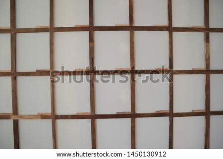 structure window  frame in the wall of  building