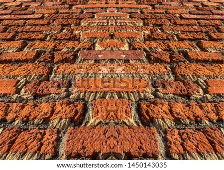 Brick wall. symmetrical textured color background.