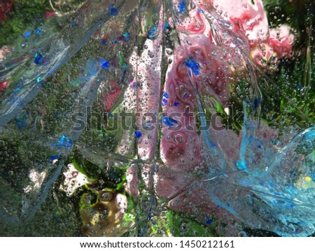View bubbles and waves with background colors in the background