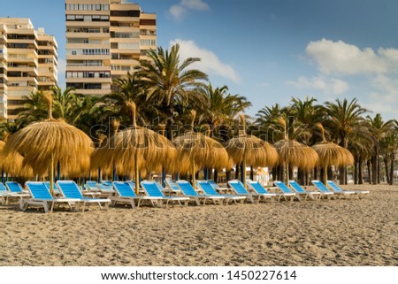 The View of the Beach in Torremolinos Coastline, Spain