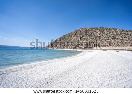 Salda Lake in Burdur Province in Turkey