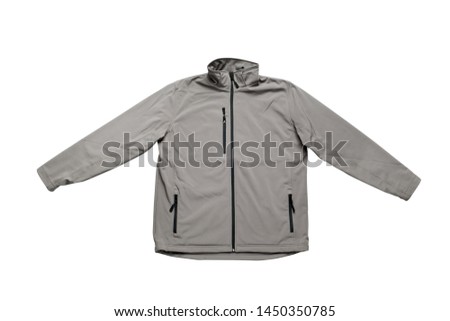 Softshell jacket isolated on white background. Clipping path Royalty-Free Stock Photo #1450350785