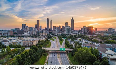 Atlanta, Georgia, USA Skyline Sunset.