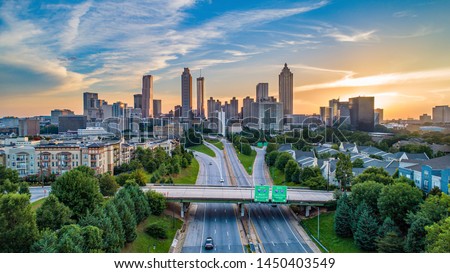 Atlanta, Georgia, USA Downtown Aerial View. Royalty-Free Stock Photo #1450403549