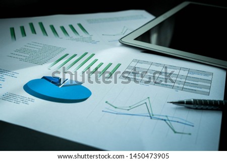 Prepare information for present at the meeting, detail of financial data analysis, marketing, stock trading should use caution must be accurate and timely, sometimes it may work hard from day to night Royalty-Free Stock Photo #1450473905
