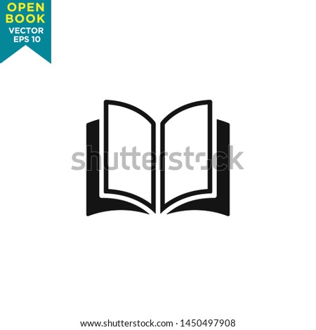 open book icon vector logo template