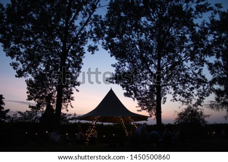 British Summertime Festival Tent at Night