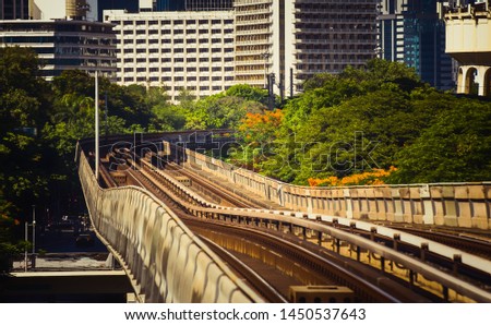 railroad, railroad in Bangkok Thailand.