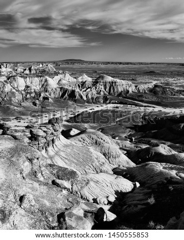 Rocky Outcrops in the Painted Desert and Petrified Forest National Park, Arizona Royalty-Free Stock Photo #1450555853