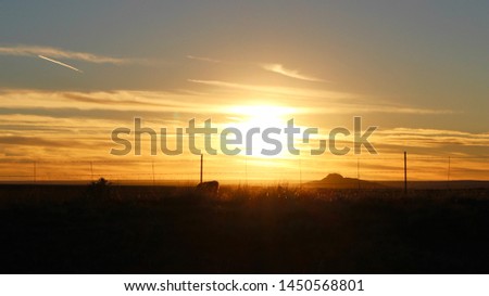 Arizona Sunset Along U.S. Route 180 Royalty-Free Stock Photo #1450568801