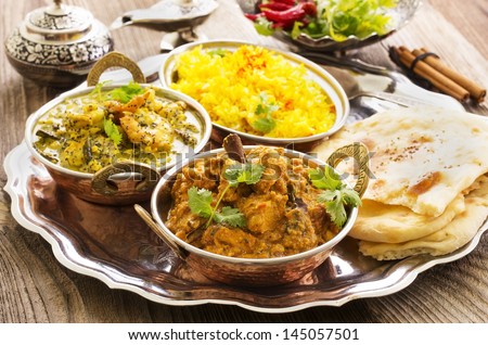 indian cuisine Royalty-Free Stock Photo #145057501
