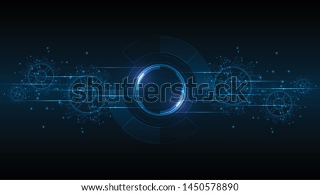 Gear Wheel connecting concept abstract technology background Royalty-Free Stock Photo #1450578890