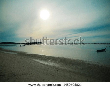 Sundown on the beach in Thailand
