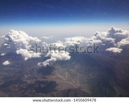 Arial view of sky. this picture was taken from aroplane in Abu Dhabi 
