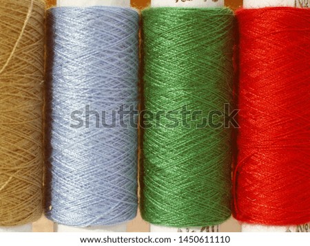 Colorful photography spool of threads