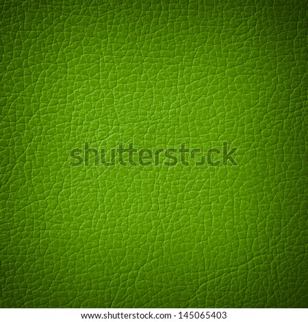 Green leather background or texture