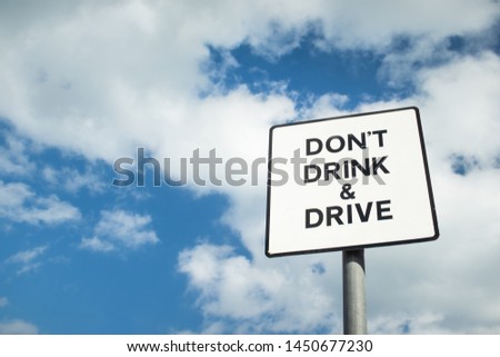 Sign Don't drink and drive Royalty-Free Stock Photo #1450677230