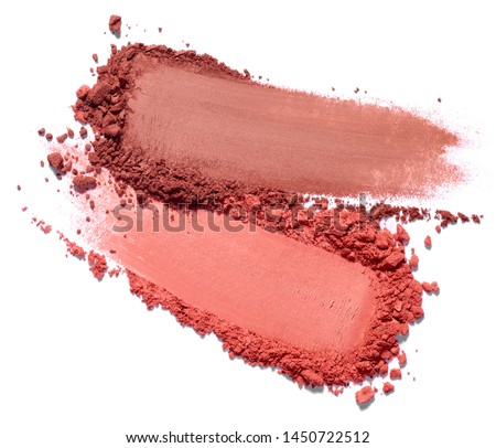 close up of face powder on white background Royalty-Free Stock Photo #1450722512