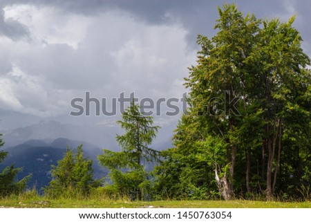 summer view of Vogel ski resort area in Julian Alps, Slovenia
