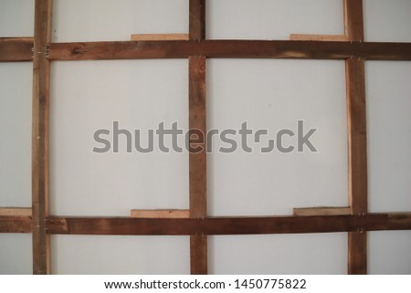 structure window  frame in the wall for building