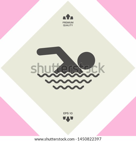 Swim icon symbol. Graphic elements for your design