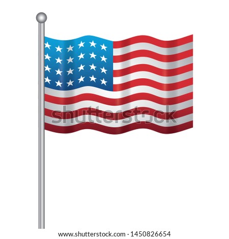 united state of american flag in stick