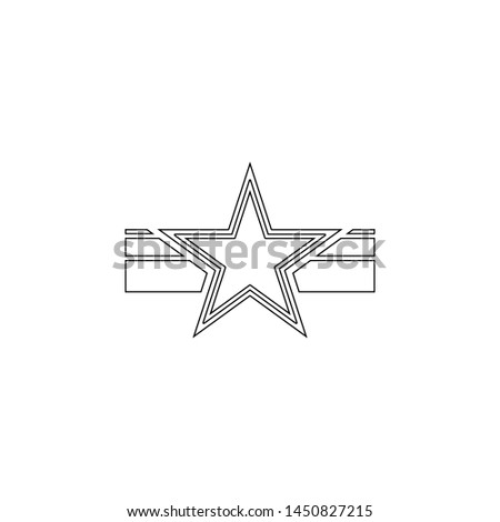 star on the ribbon icon. Element of army for mobile concept and web apps icon. Outline, thin line icon for website design and development, app development