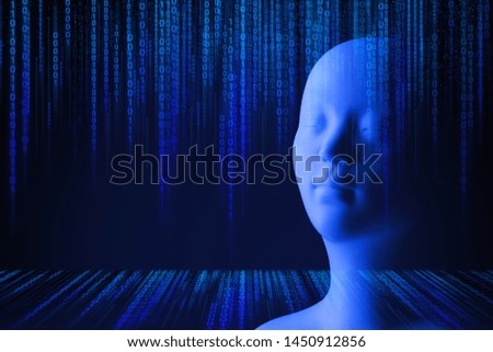 ai robot, network background 3d illustration rendering, deep learning, digital science neuron plexus futuristic, supercomputer, technology