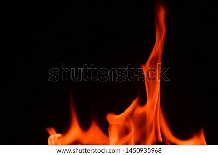 Abstract flame on a black background
