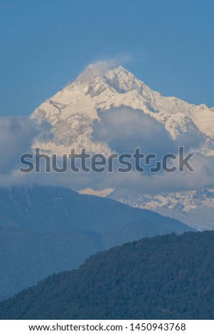 Mountains peaks in North Sikkim, India