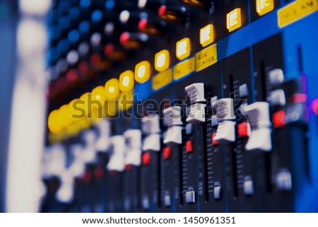 Sound Mixer Control Room and Equipment related to sound system, Meeting room,Stage.