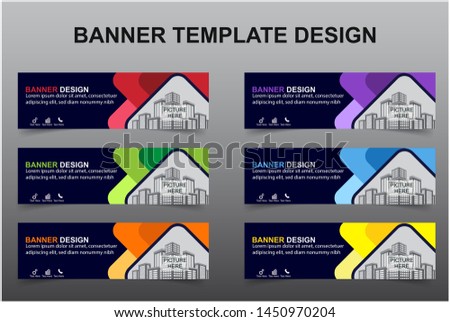 Set of Modern Banners Background. Creative Header Templates - Vector