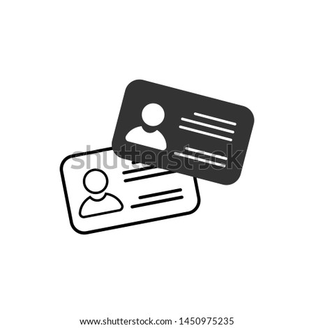  ID cards icon, vector illustration, flat design