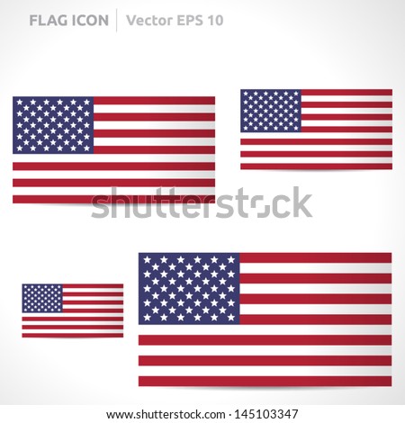 United states flag template | vector symbol design | color red white and blue  | icon set
