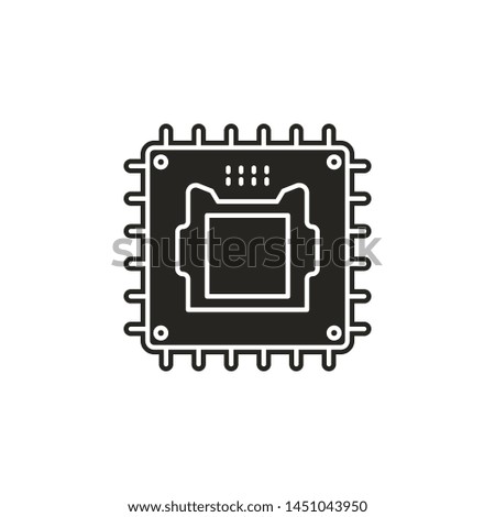 hardware, processor, chip icon. Simple glyph, flat illustration of hardware icons for UI and UX, website or mobile application