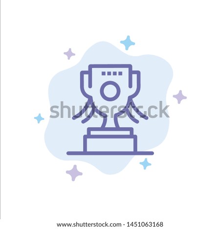 Award, Cup, Ireland Blue Icon on Abstract Cloud Background