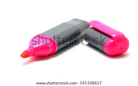 Color highlighter isolated on white background