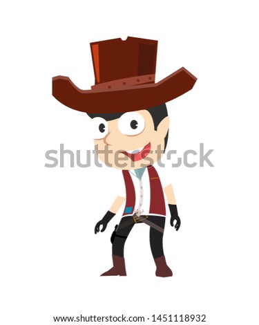 male cowboy vector illustration design