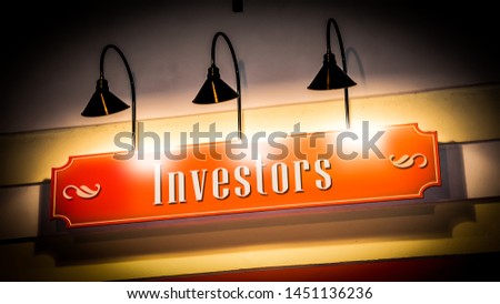 Street Sign the Direction Way to Investors