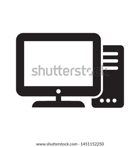desktop. pc icon vector simple design