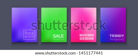 Brochure banner set collection flyer of abstract neon glow light for template page frame sale business card. Trendy cover illustration of vector backdrop. Colorful pattern with clipping mask