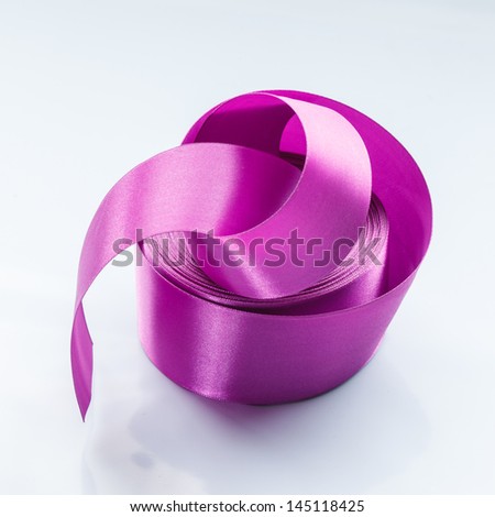 colorful streamers ribbon tape on white background