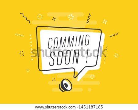 Loudspeaker with text 'comming soon' on Quick Tips badge. Business concept for new ideas creativity and innovative solution. File has clipping path. Royalty-Free Stock Photo #1451187185