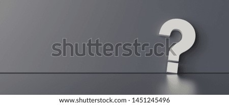 Question mark on dark wall background  - FAQ Concept image Royalty-Free Stock Photo #1451245496