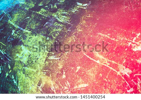 Abstract rustic colorful background of white yellow scratches on old painted surface background. Dark blue muted burgundy wine red vintage filter effect.