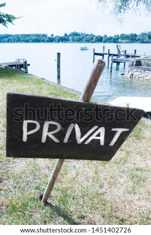 View of an Old Weathered 'Private' Sign
