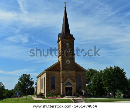 Photo of a majestic church in a small town