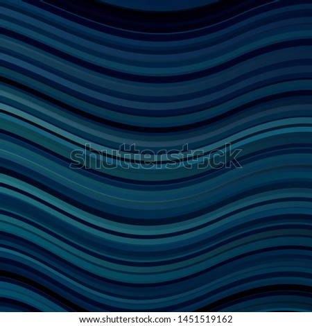 Light BLUE vector template with wry lines. Colorful abstract illustration with gradient curves. Template for your UI design.